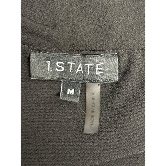 Black Off-The-Shoulder Long Sleeve Top By 1.State Size M Polyester & Spandex - Picture 5 of 8